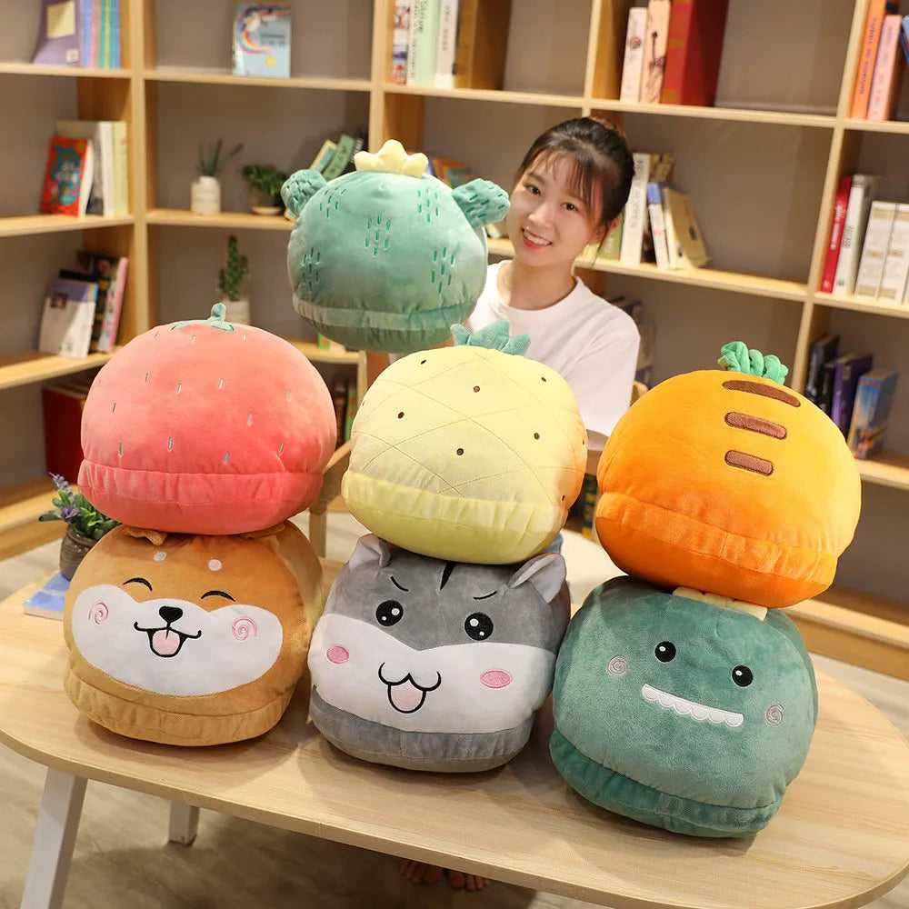 Winter Cartoon Home Big Feet Warm Women Slippers Dinosaur Panda Pig dDog Foot Warmer Adult Shoes Computer