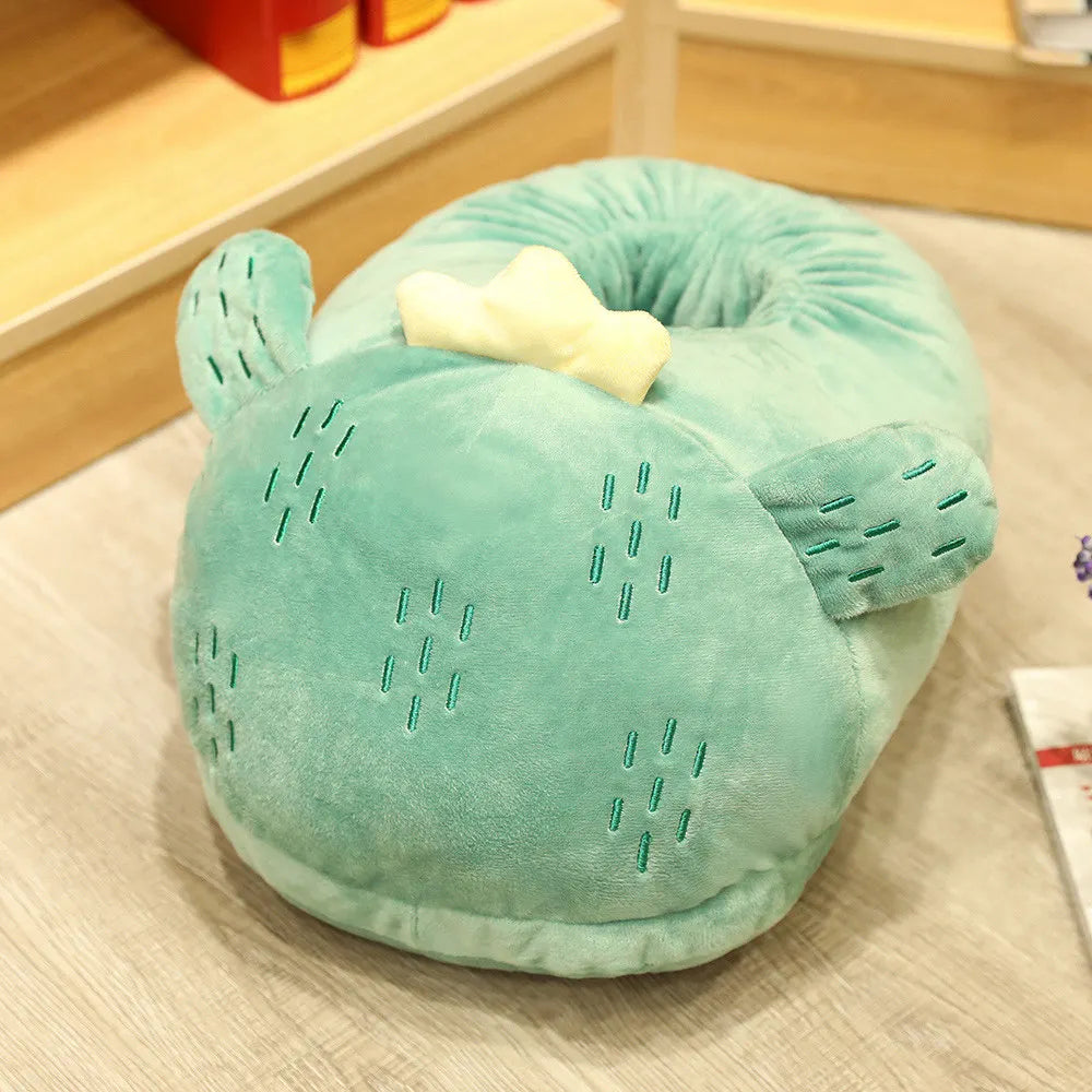 Winter Cartoon Home Big Feet Warm Women Slippers Dinosaur Panda Pig dDog Foot Warmer Adult Shoes Computer