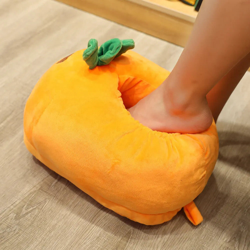 Winter Cartoon Home Big Feet Warm Women Slippers Dinosaur Panda Pig dDog Foot Warmer Adult Shoes Computer