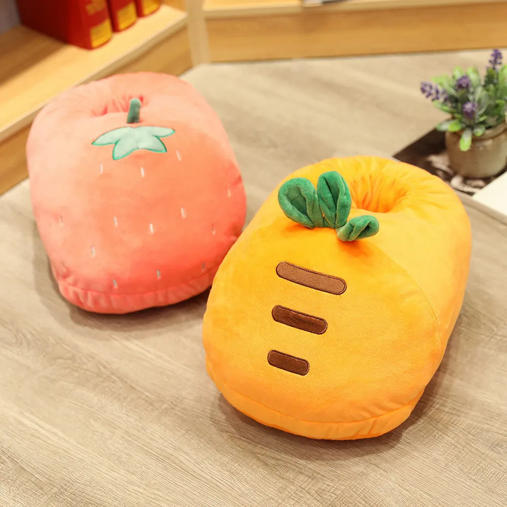 Winter Cartoon Home Big Feet Warm Women Slippers Dinosaur Panda Pig dDog Foot Warmer Adult Shoes Computer