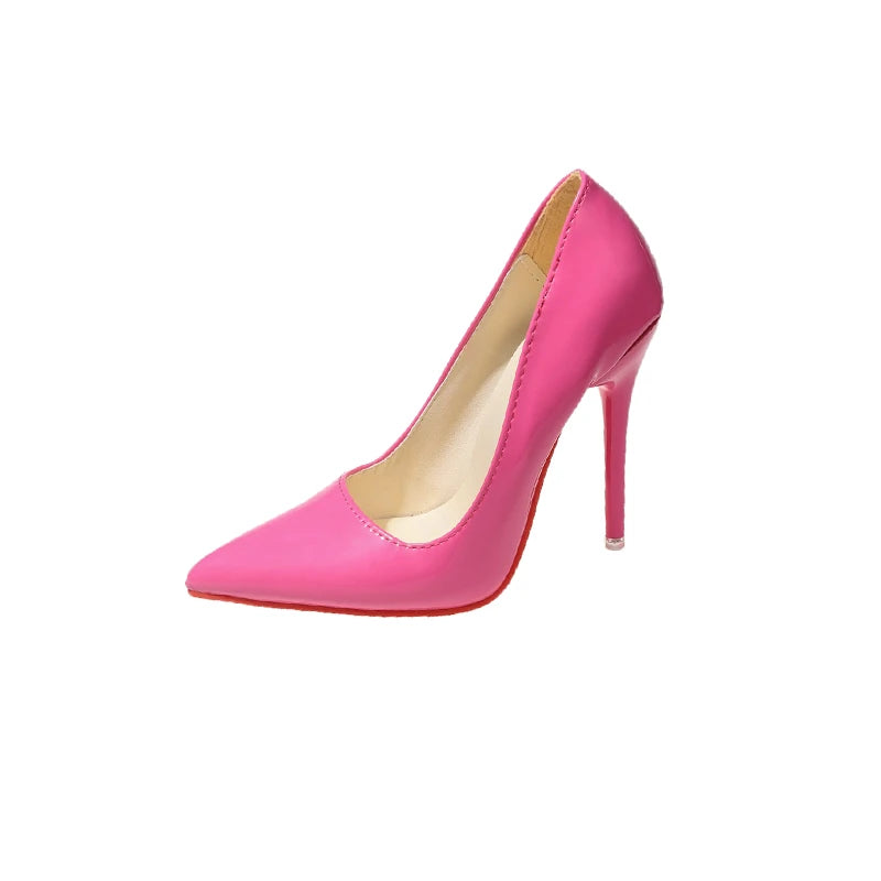Women Pumps 2024 New Soft Leather High Heels Shoes for Women Fashion Pointed Toe Slip on Candy Colors Wedding High Heels Women