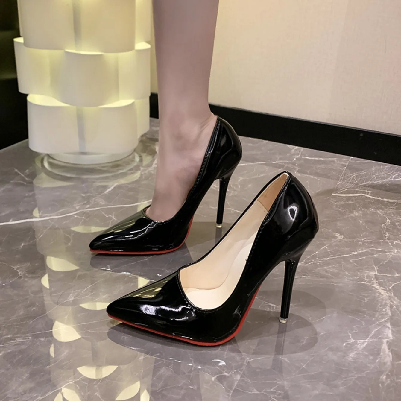 Women Pumps 2024 New Soft Leather High Heels Shoes for Women Fashion Pointed Toe Slip on Candy Colors Wedding High Heels Women