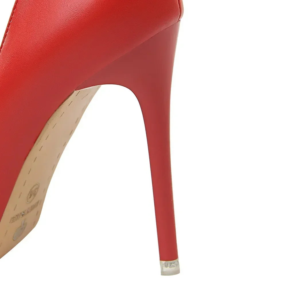 Women Fetish 10.5cm High Heels Blue Pink Pumps Butterfly Knot Leather Stiletto Heels Lady Escarpins Wedding Evening Party Shoes