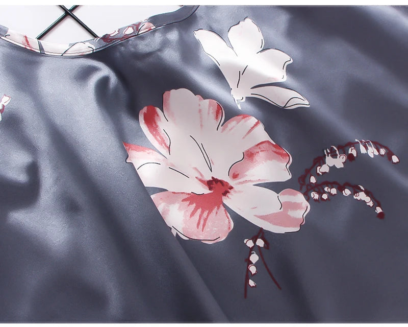 Pijama Satin Mătase Dantela Cami Vest Pantaloni scurți Lenjerie Set pijamale Vară Femei Seturi Pijamale Set două piese Pijama pentru femei