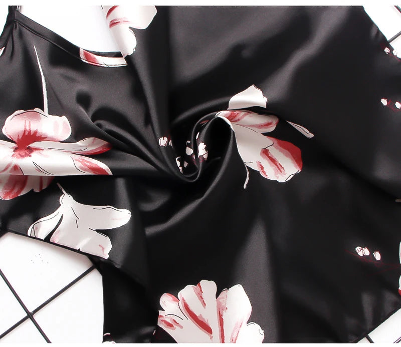 Pijama Satin Mătase Dantela Cami Vest Pantaloni scurți Lenjerie Set pijamale Vară Femei Seturi Pijamale Set două piese Pijama pentru femei