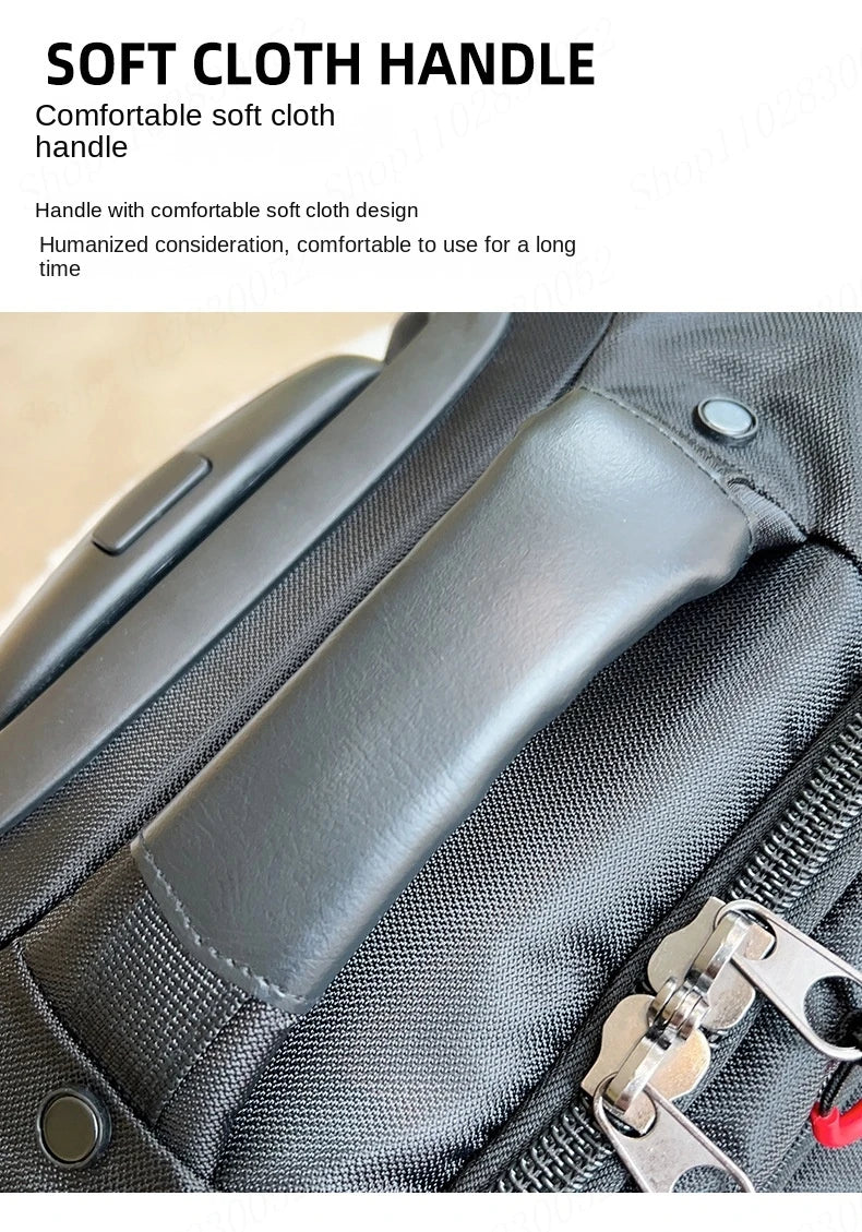 Wheeled Backpack Black Suitcase Oxford Trolley Bag Lightweight Luggage Cabin Male 18" 20" 24" Backpacks Waterproof Travel Bags