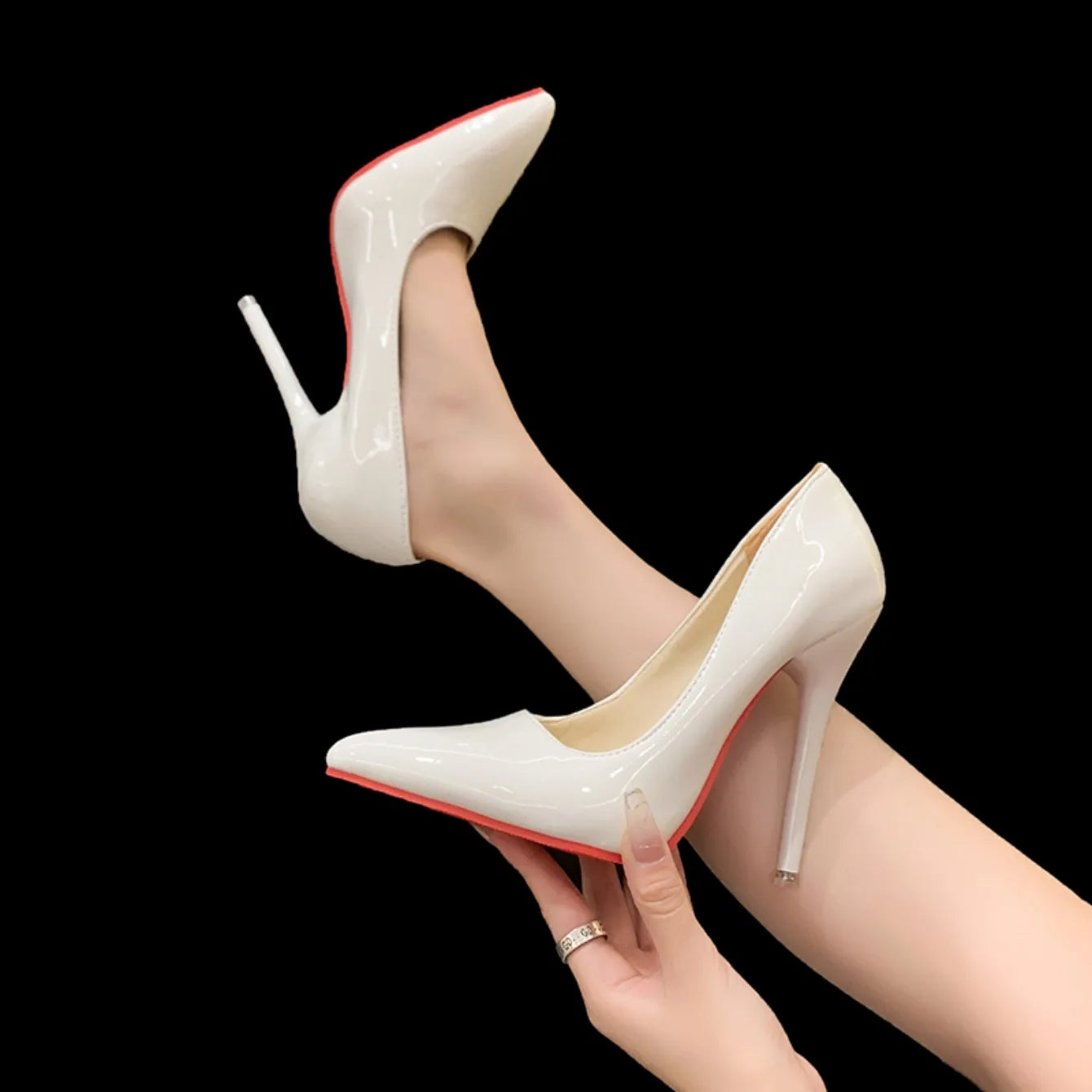 Women Pumps 2024 New Soft Leather High Heels Shoes for Women Fashion Pointed Toe Slip on Candy Colors Wedding High Heels Women