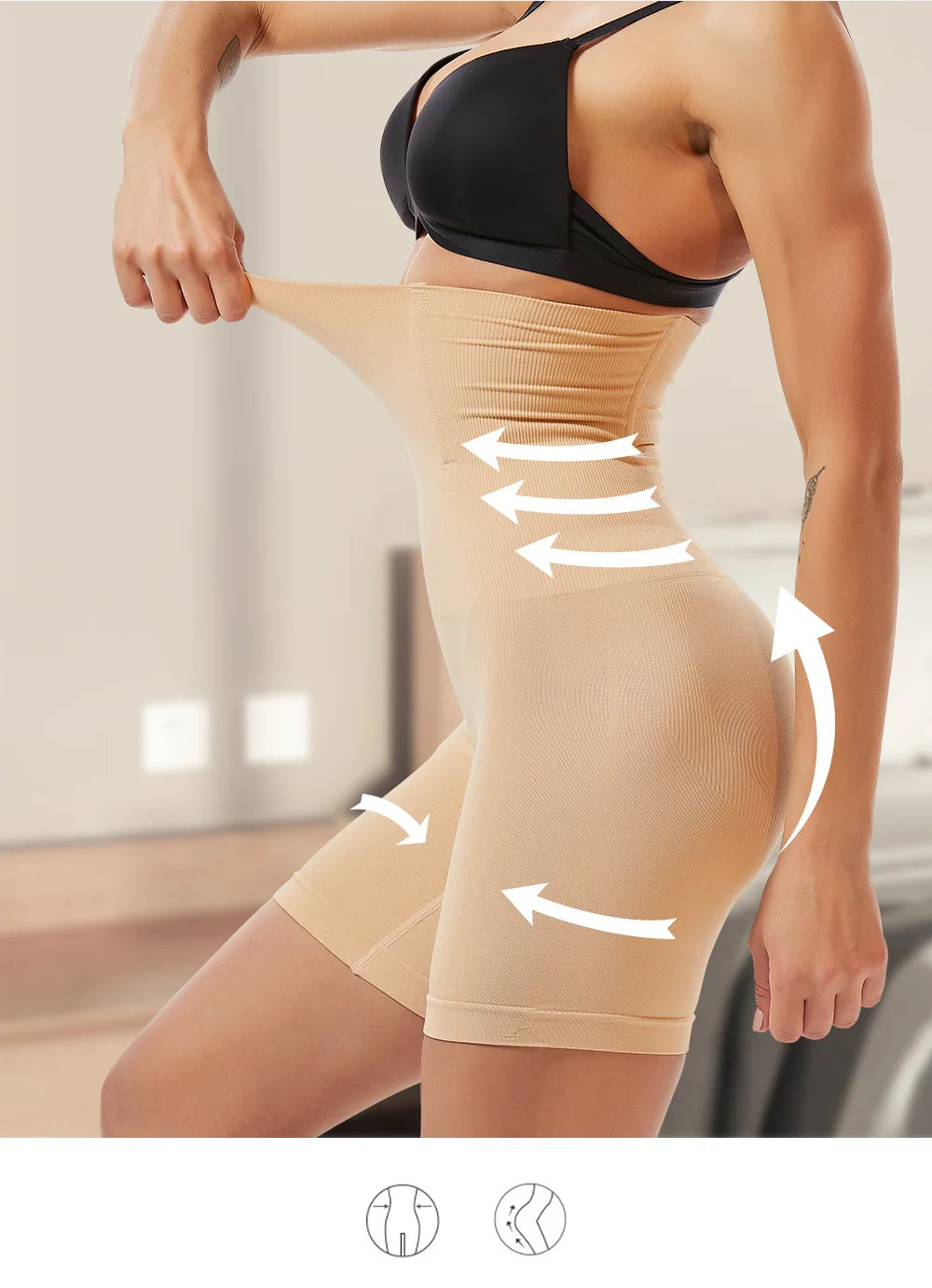 Women Hot High Waist Shaping Control Panty Boyshort Tummy Control Butt Liftier Slim Shorts Sexy Underwear Shapewear Body Shaper