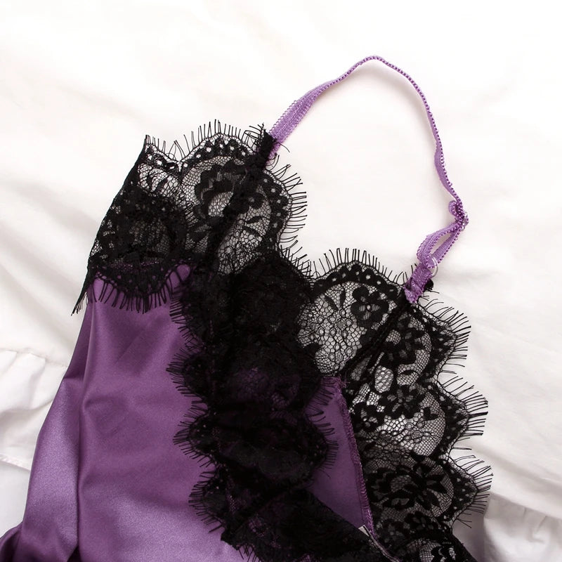 Pijama Satin Mătase Dantela Cami Vest Pantaloni scurți Lenjerie Set pijamale Vară Femei Seturi Pijamale Set două piese Pijama pentru femei