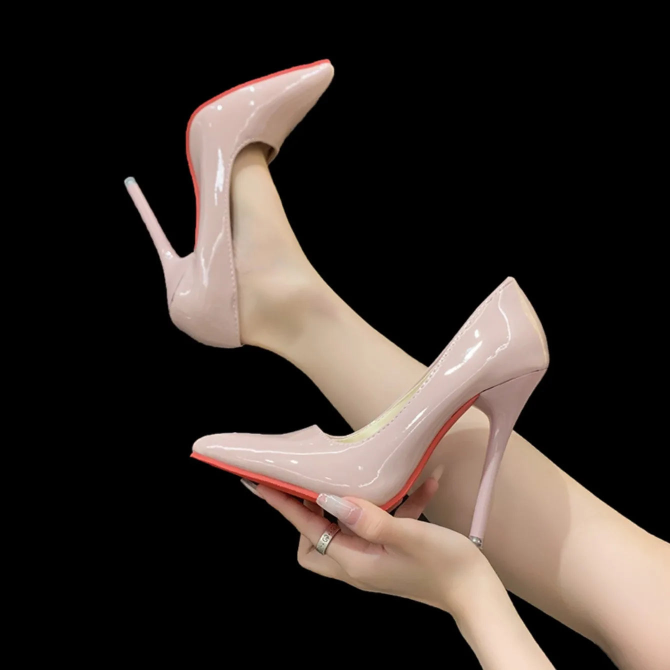 Women Pumps 2024 New Soft Leather High Heels Shoes for Women Fashion Pointed Toe Slip on Candy Colors Wedding High Heels Women