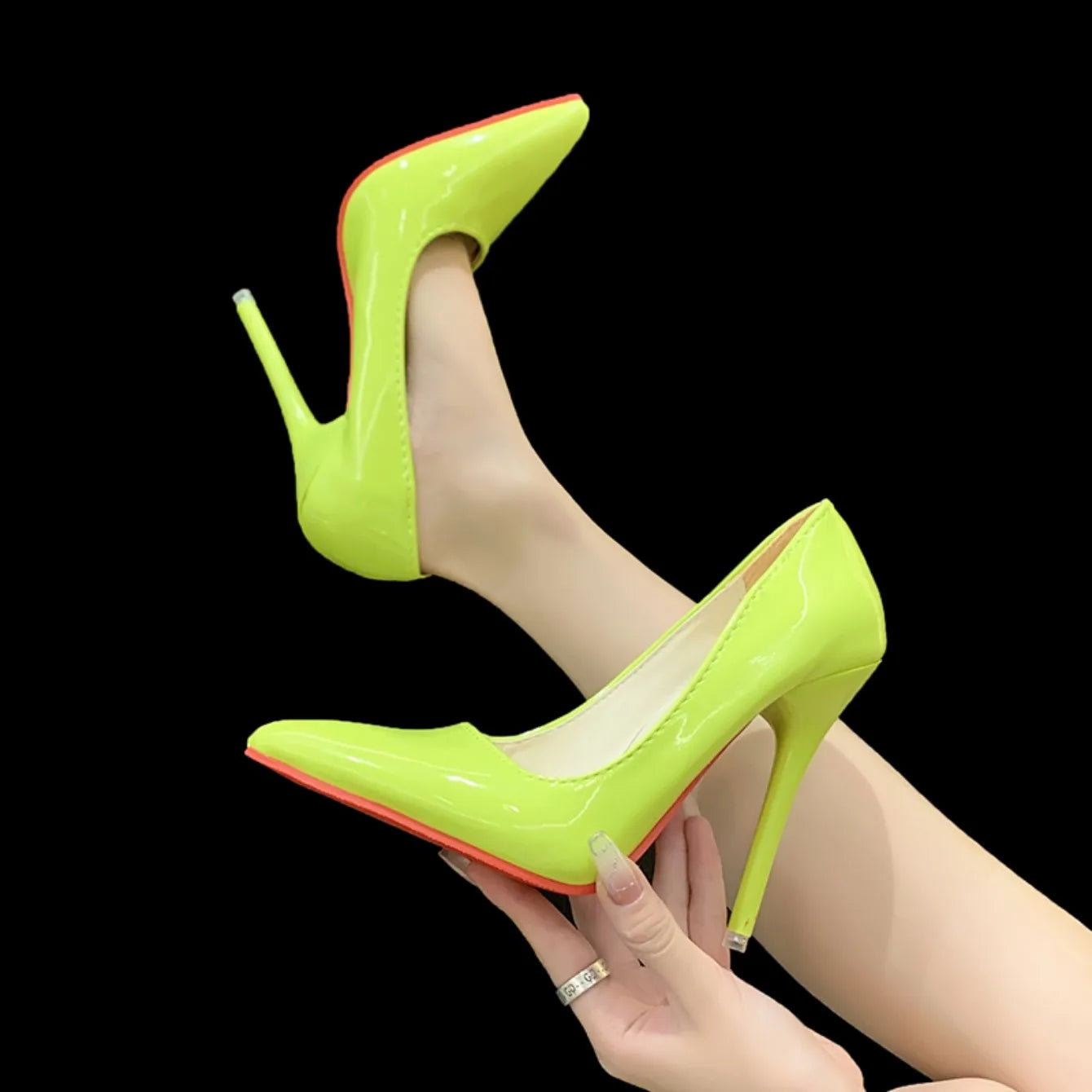 Women Pumps 2024 New Soft Leather High Heels Shoes for Women Fashion Pointed Toe Slip on Candy Colors Wedding High Heels Women