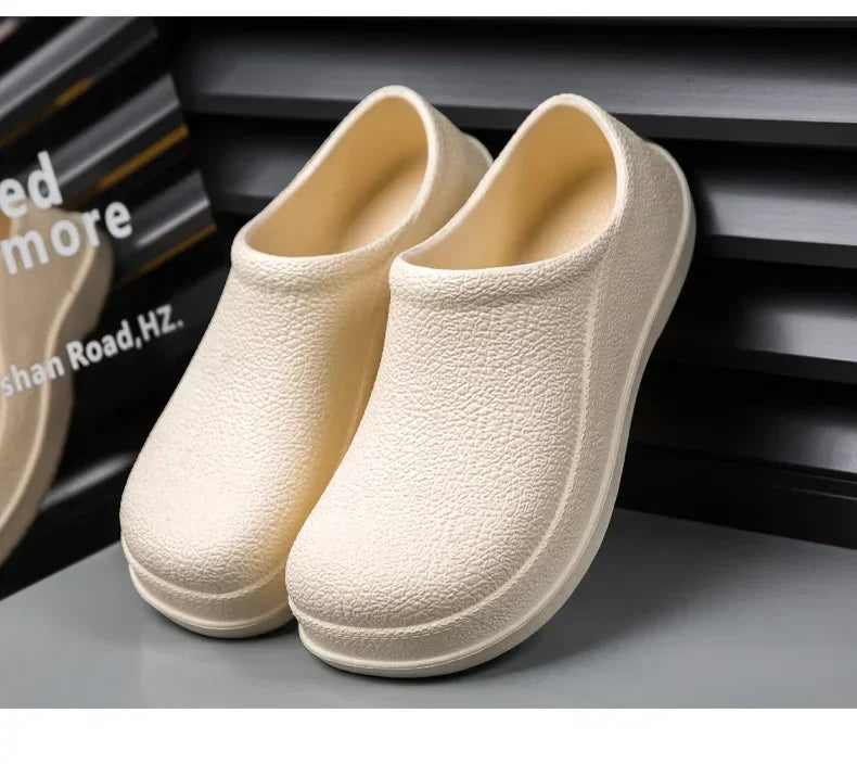 Waterproof Oilproof Men Chef Shoes Lightweight Casual Slippers Doctor Nurse Shoes Fashion Eva Garden Sandals Beach Aqua Shoes