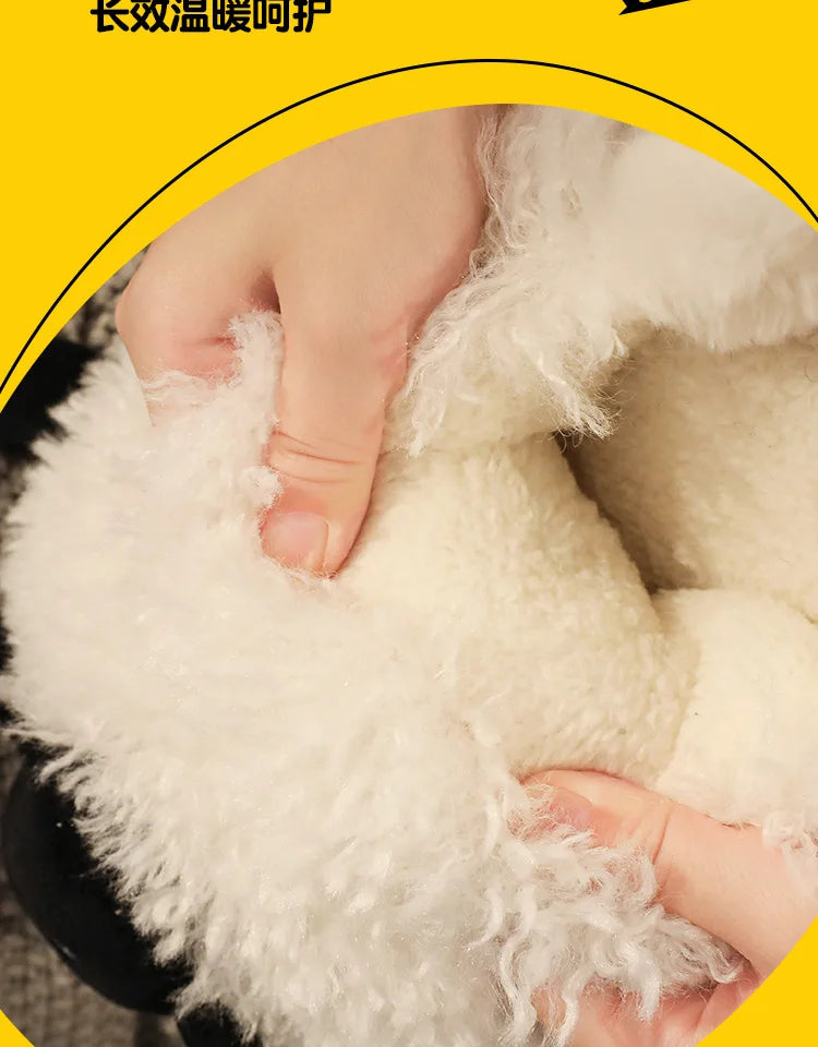 Winter funny beige white sheep slippers girls gift flurry slides women floor design slippers 2023 new arrival