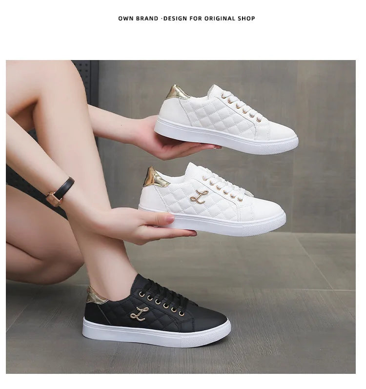 Women's Sneakers Fashion Breathable Flat Shoes Woman Soft Sole Walking Vulcanized Shoes Women Casual Sneaker Zapatos De Mujer