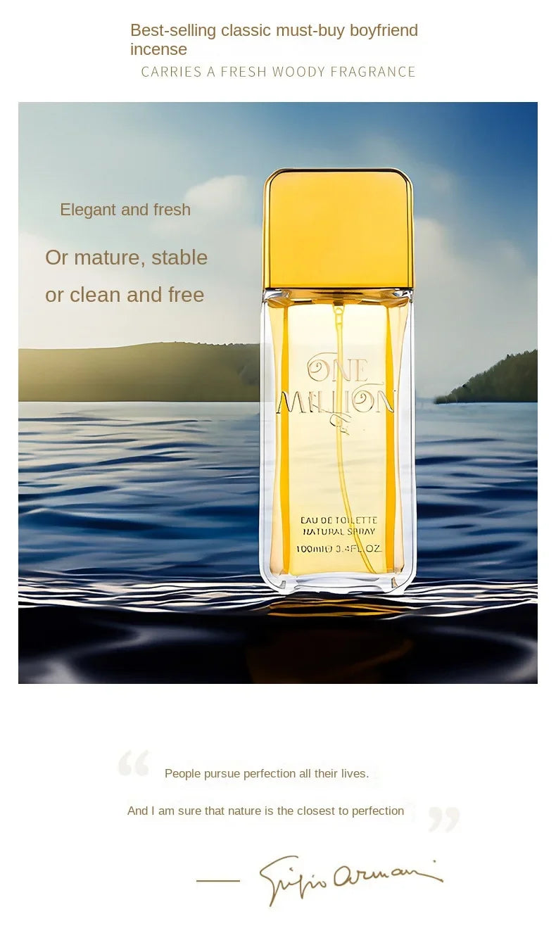 Men's Perfume, Oriental Floral Woody scent, long-lasting fragrance, high-quality original perfume.