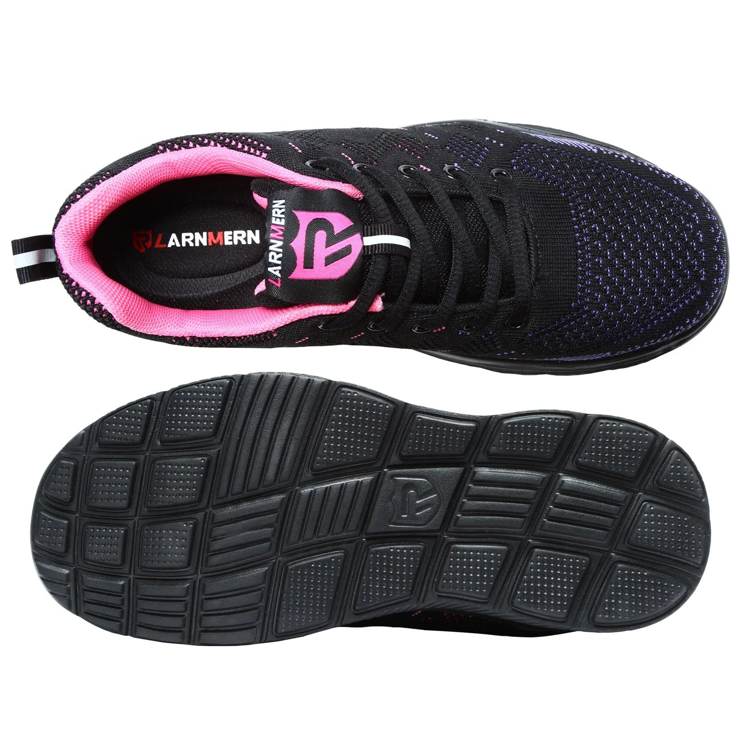LARNMERN Safety Shoes for Women Anti-puncture Steel Toe Shoes Breathable Non Slip Work Shoes  Sneakers