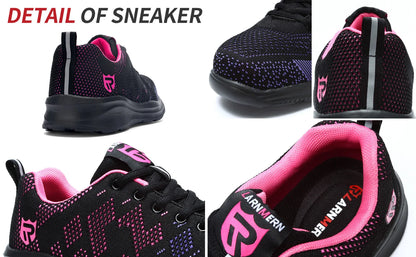 LARNMERN Safety Shoes for Women Anti-puncture Steel Toe Shoes Breathable Non Slip Work Shoes  Sneakers