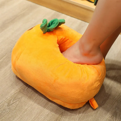 Winter Cartoon Home Big Feet Warm Women Slippers Dinosaur  Panda Pig dDog Foot Warmer Adult Shoes Computer