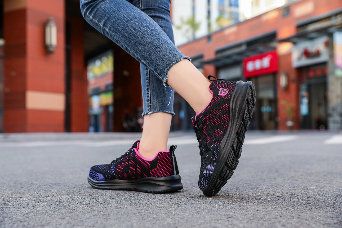LARNMERN Safety Shoes for Women Anti-puncture Steel Toe Shoes Breathable Non Slip Work Shoes  Sneakers