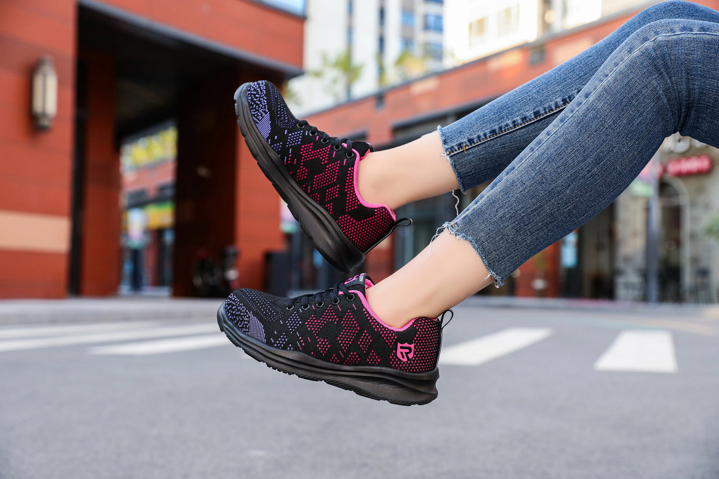 LARNMERN Safety Shoes for Women Anti-puncture Steel Toe Shoes Breathable Non Slip Work Shoes  Sneakers