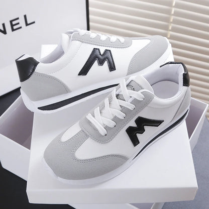 Round Head Deep Mouth Sneakers Light Versatile Breathable Cross Lace Casual Sports White Shoes Forrest Gump Shoe Tennis Sneakers