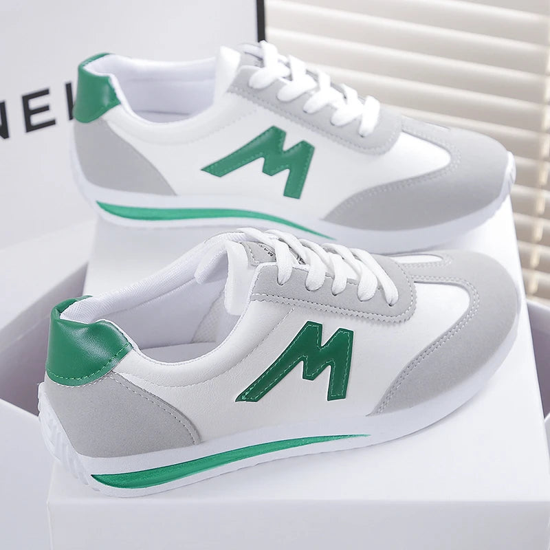 Round Head Deep Mouth Sneakers Light Versatile Breathable Cross Lace Casual Sports White Shoes Forrest Gump Shoe Tennis Sneakers