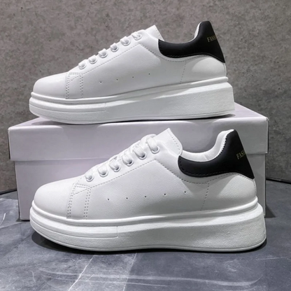 Spring Sports Running White Chunky Sneakers Women Shoes Loafers Lace Up Flats Trend Casual Vulcanized Shoes zapatillas de skate