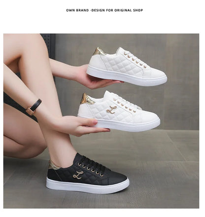 Women's Sneakers Fashion Breathable Flat Shoes Woman Soft Sole Walking Vulcanized Shoes Women Casual Sneaker Zapatos De Mujer